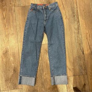 NYDJ Tummy Tuck Jeans High Waisted Straight Leg Cuffed Bottom